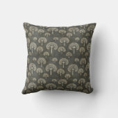 暗いフラクタルの木パターン クッション (裏面)