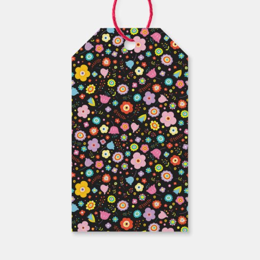 暗いフローラカスタマイズ可能なギフトラベル ギフトタグ (裏面)