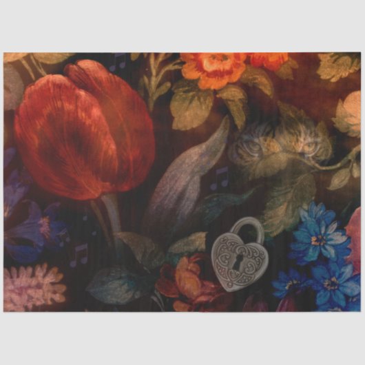 暗いフローラタイガーチューリップ 薄葉紙 (正面)