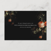 暗いフローラバラオランダマスターズ結婚の方向 エンクロージャーカード (裏面)