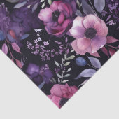 暗いフローラピンク&パープルアネモネデクページ 薄葉紙 (詳細)