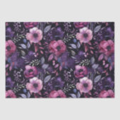 暗いフローラピンク&パープルアネモネデクページ 薄葉紙 (正面)