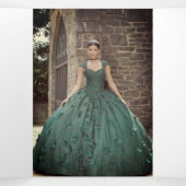 暗いフローラフォトキンセアニェラトリフォールド招待状 三つ折りプログラム (内部中)