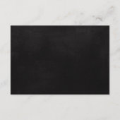 暗いフローラブラックゴシックパープルハロウィン結婚ズ エンクロージャーカード (裏面)