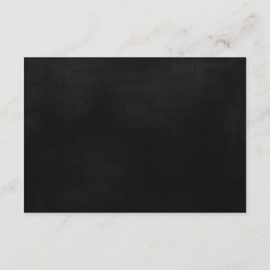 暗いフローラブラックゴシックパープルハロウィン結婚ズ エンクロージャーカード (裏面)