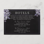 暗いフローラブラックゴシックパープルハロウィン結婚ズ エンクロージャーカード (正面)