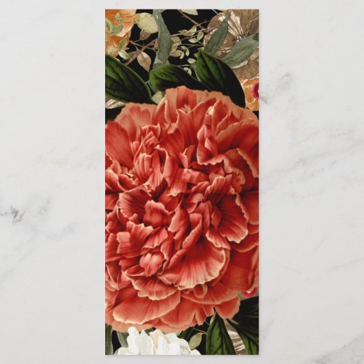 暗いフローラボタニカルロエレガントマンテ結婚ィーズ メニュー (裏面)