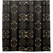 暗いフローラボホシャワーカーテン シャワーカーテン (正面)