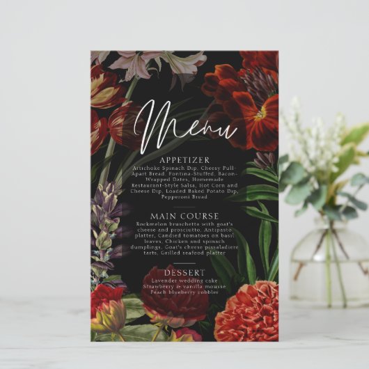 暗いフローラムーディ結婚ーズのメニュー (スタンド正面)