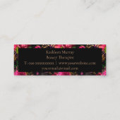 暗いフローラモバイル美しい スキニー名刺 (裏面)