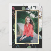 暗いフローラ写真卒業パーティー 招待状 (正面)