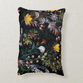 暗いフローラ園：咲く夜模様 アクセントクッション (裏面(縦))