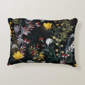 暗いフローラ園：咲く夜模様 アクセントクッション (裏面)