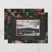 暗いフローラ日付の保存 シーズンカード (正面/裏面)