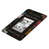 暗いフローラ日付磁石を保存 マグネット (左側)