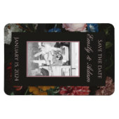 暗いフローラ日付磁石を保存 マグネット (横)