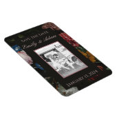 暗いフローラ日付磁石を保存 マグネット (右側)