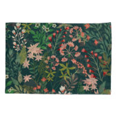 暗いフローラ植物性シームレスパターン 枕カバー (裏面)