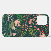 暗いフローラ植物性シームレスパターン Case-Mate iPhoneケース (裏面 (横))