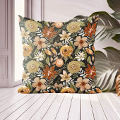 暗いフローラ秋開花装飾用クッション クッション