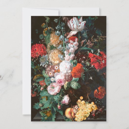 暗いフローラ美学の誕生日パーティーの招待 招待状 (裏面)