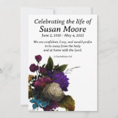 暗いフローラ葬儀 招待状 (正面)