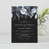 暗いフローラ |ブラックウォーター結婚カラー 招待状 (スタンド正面)