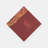 暗いブルゴーニュ秋の饗宴ハッピーズ感謝してい与えス スタンダードランチョンナプキン (角)