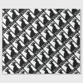 暗いプリントのシルエット結合踊り ラッピングペーパー (フラット)