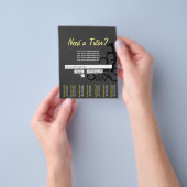 暗いプロフェッショナル検索バー数学チューターフライヤー チラシ (手)