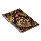 暗いペイズリー:フローラインディアンシームレス。 ノートブック (右側)