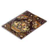 暗いペイズリー:フローラインディアンシームレス。 ノートブック (左側)