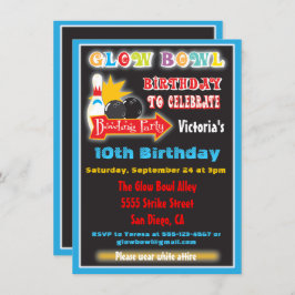 暗いボーリングパーティの招待状 招待状