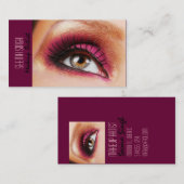 暗いマゼンタはメーキャップアーティストを注目します 名刺 (正面/裏面)