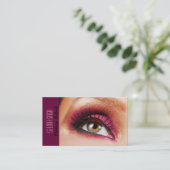 暗いマゼンタはメーキャップアーティストを注目します 名刺 (スタンド正面)