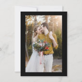 暗いムーディロマンチックなフローラ結婚式の日付を保存 招待状 (裏面)