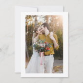 暗いムーディロマンチックなフローラ結婚式の日付を保存 招待状 (裏面)