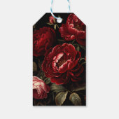 暗いムーディヴィンテージバラ結婚式の引き出物 ギフトタグ (裏面)