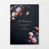 暗いムーディーズのおとぎ話のロマ結婚ンス 三つ折り招待状 (カバー)