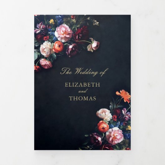 暗いムーディーズのおとぎ話のロマ結婚ンス 三つ折り招待状 (カバー)