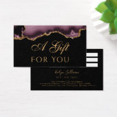 暗いメイブと金ゴールド瑪瑙のギフトカード (デスク)