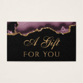 暗いメイブと金ゴールド瑪瑙のギフトカード (正面)