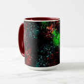 暗いモザイクの下の明るい色のスポット マグカップ (正面左)