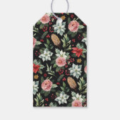 暗いモダンエレガントフローラ ギフトタグ (裏面)