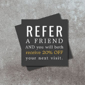 暗いモダン美しいサロン紹介カード 紹介カード