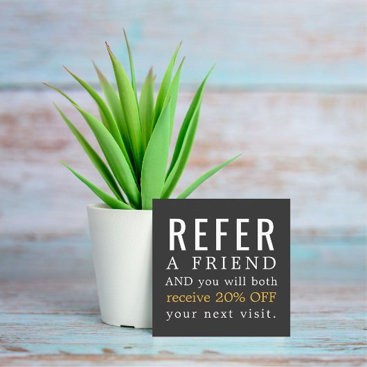 暗いモダン美しいサロン紹介カード 紹介カード