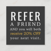 暗いモダン美しいサロン紹介カード 紹介カード (正面)