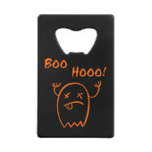 暗いモノトーンのハロウィンガーゴイル クレジットカード栓抜き (裏面)