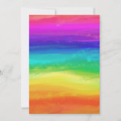 暗いユニコーンの誕生日の虹に輝く 招待状 (裏面)