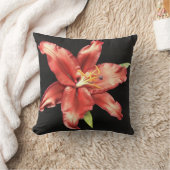 暗いユリの装飾用クッション- 16x16 クッション (ブランケット)